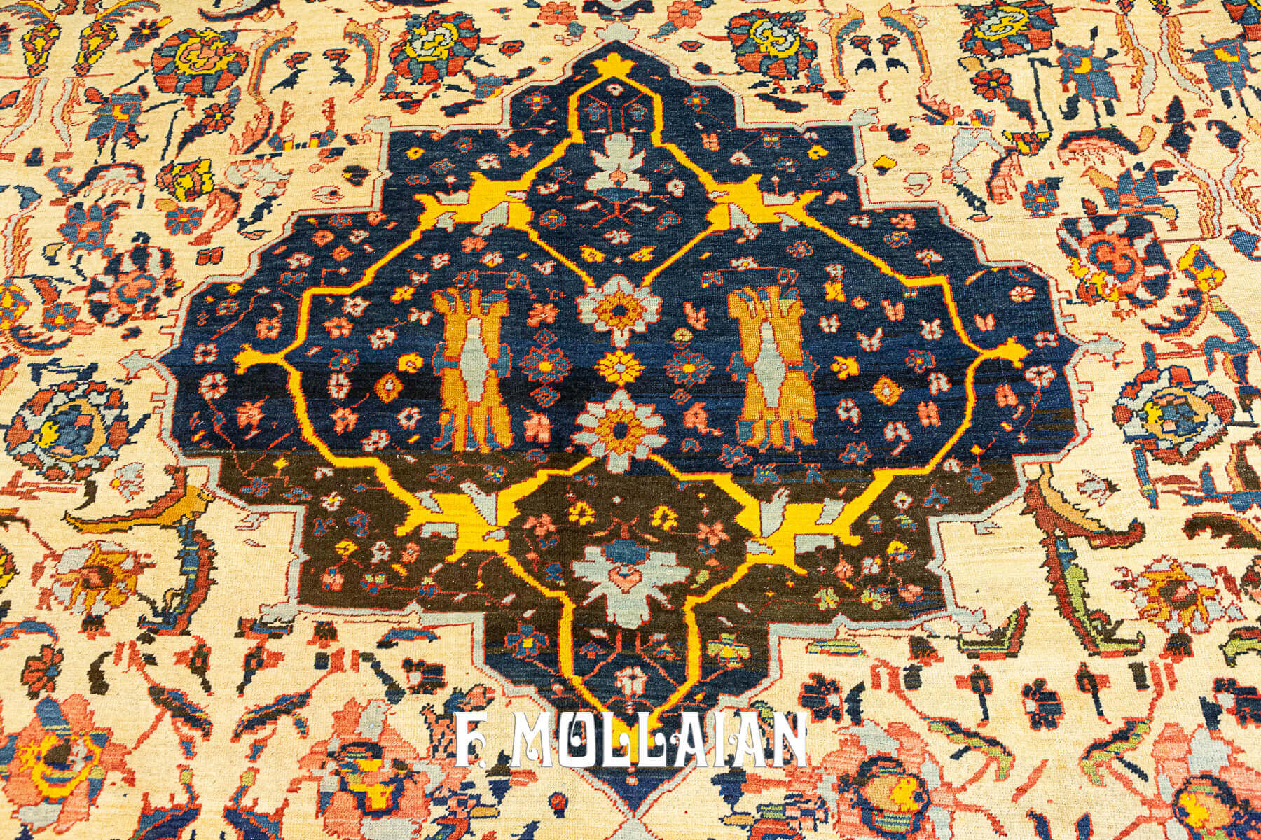 Over-size Hand knotted Heriz Antique Persian Carpet n°:12214792